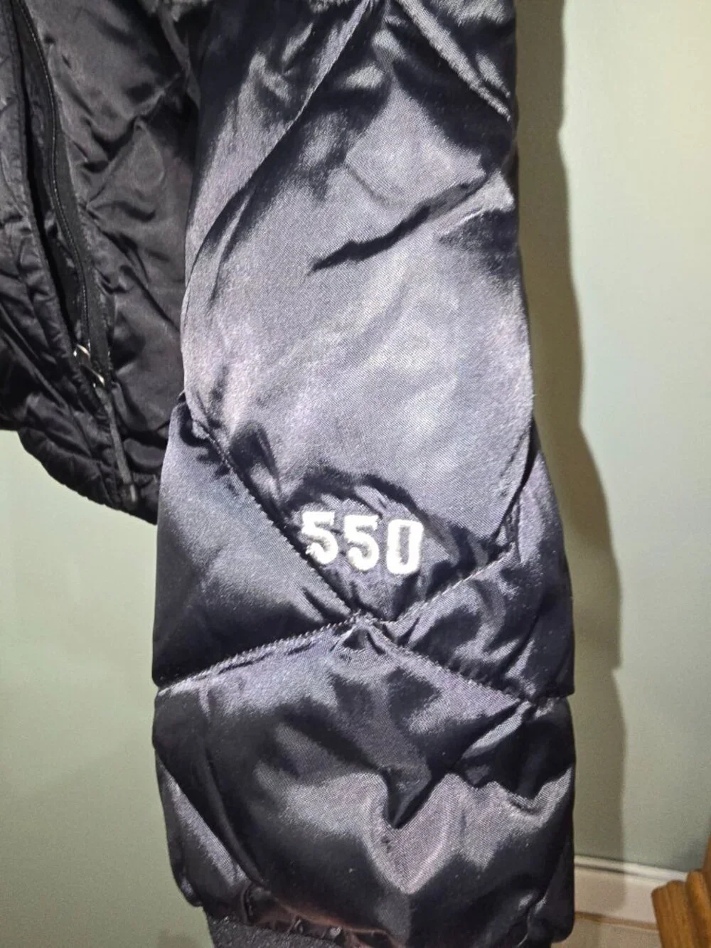 North Face Women's Black 550 Goose Down Puffer Jacket, Size M, Gently Used